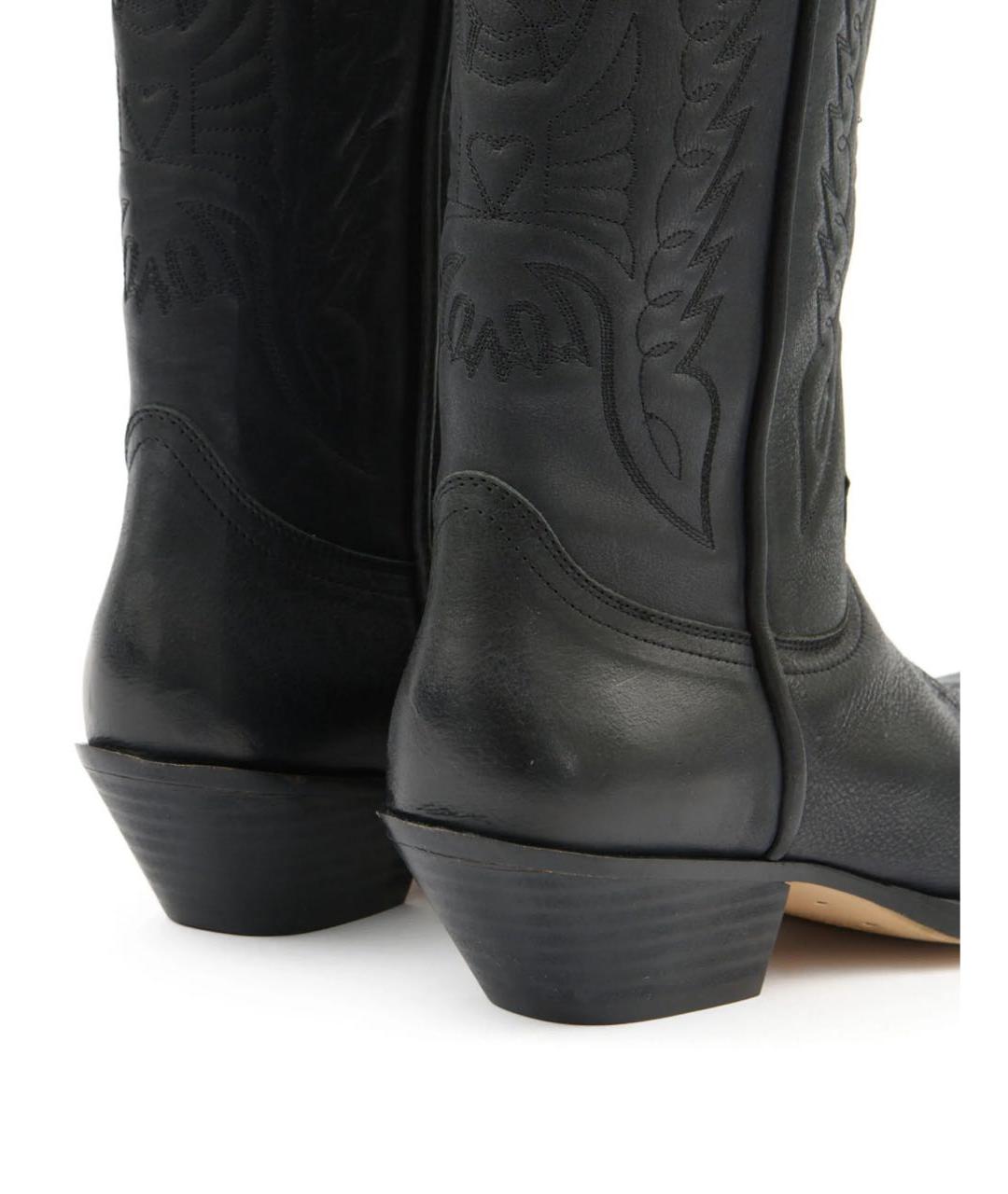 MM6 MAISON MARGIELA Черные кожаные полусапоги, фото 4