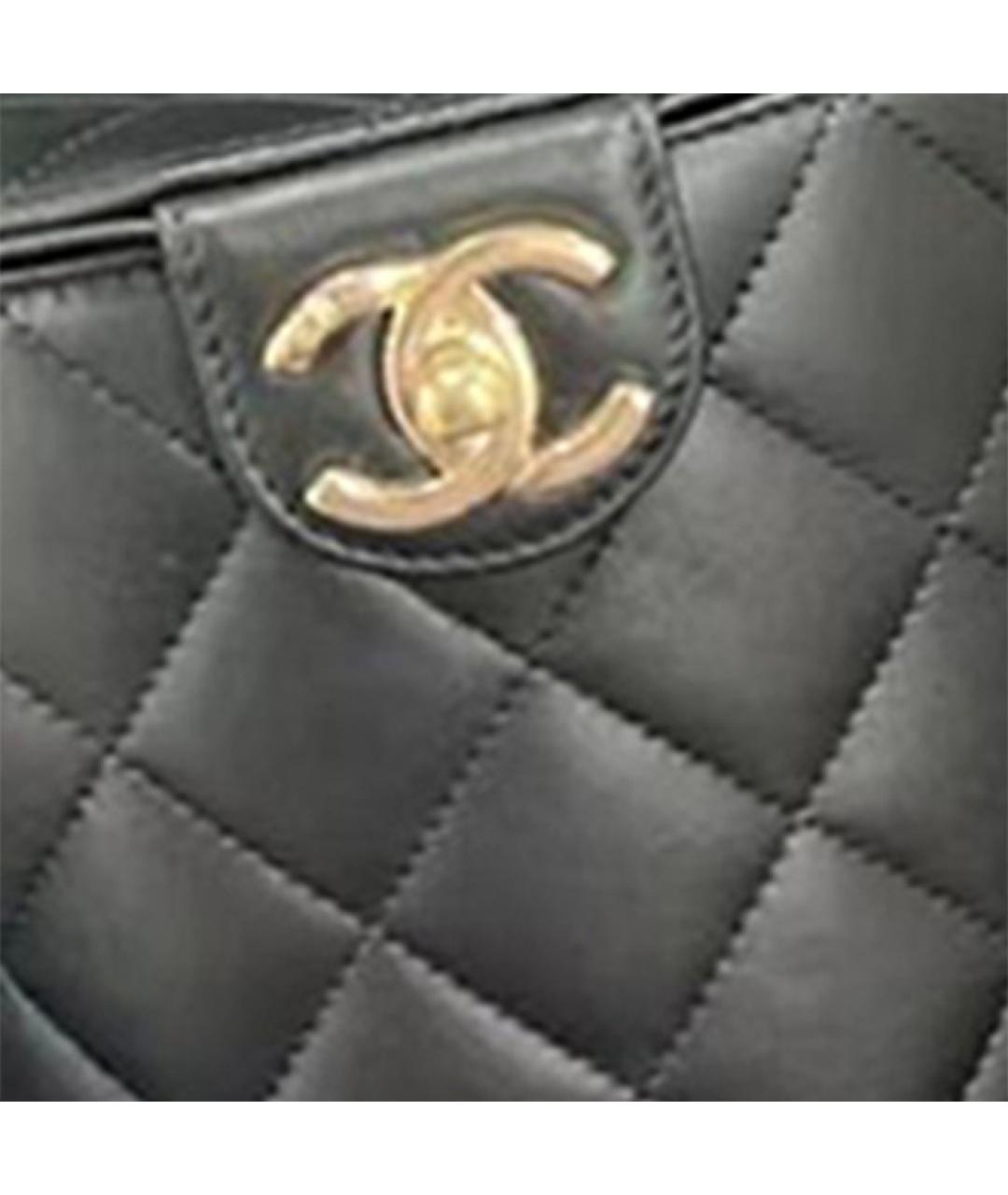 CHANEL Черная кожаная сумка через плечо, фото 4