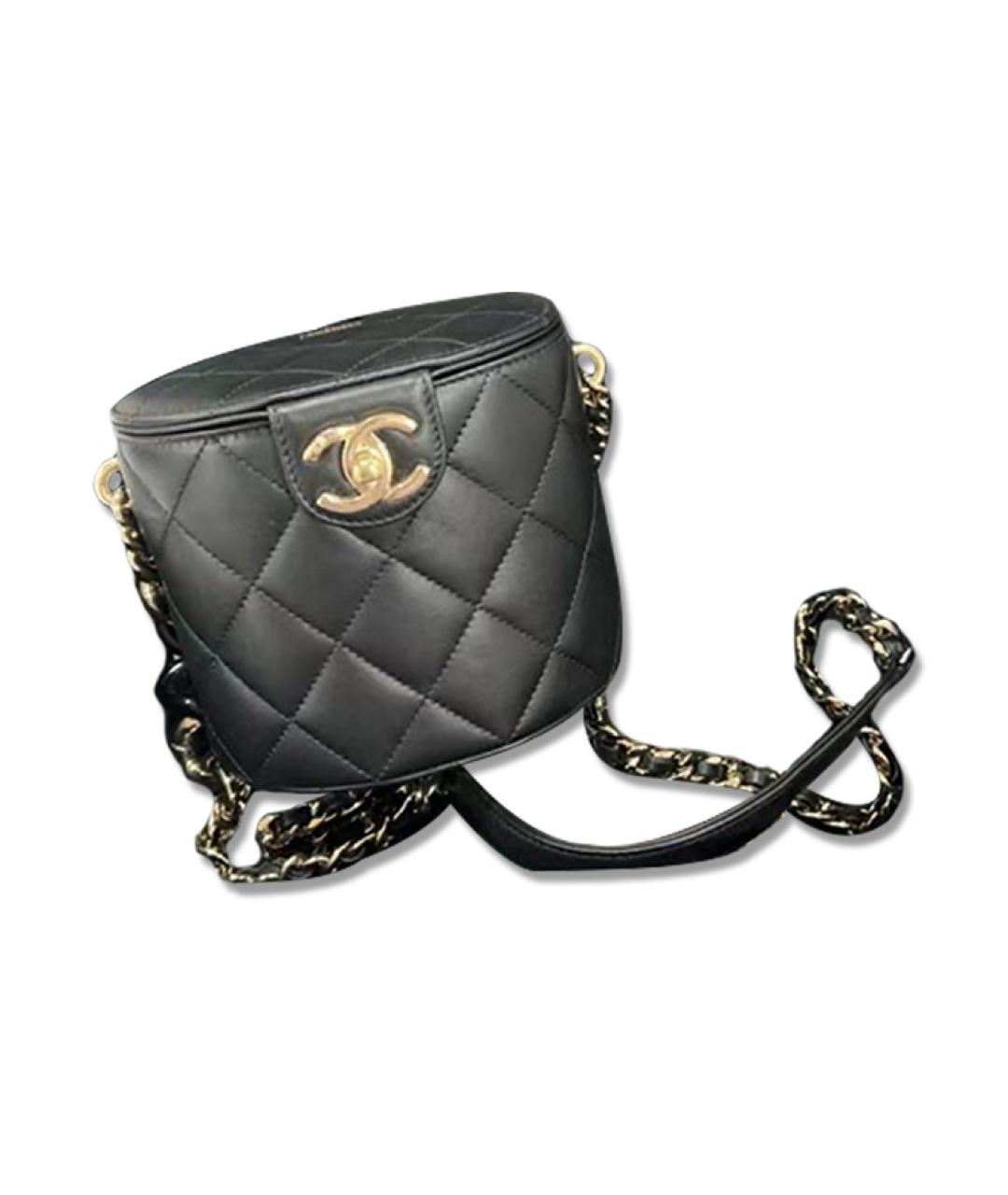 CHANEL Черная кожаная сумка через плечо, фото 1