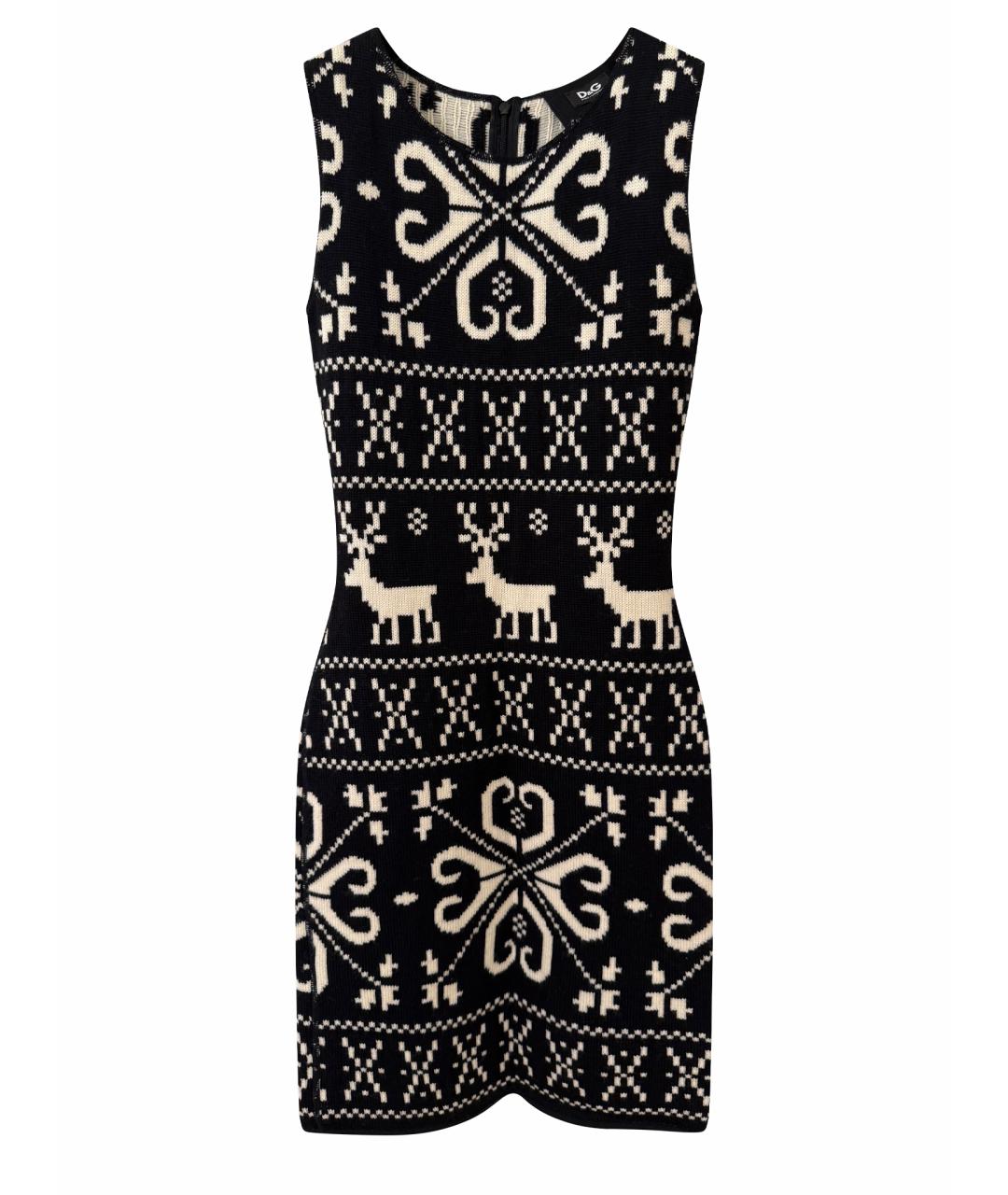 DOLCE&GABBANA Черное шерстяное платье, фото 1