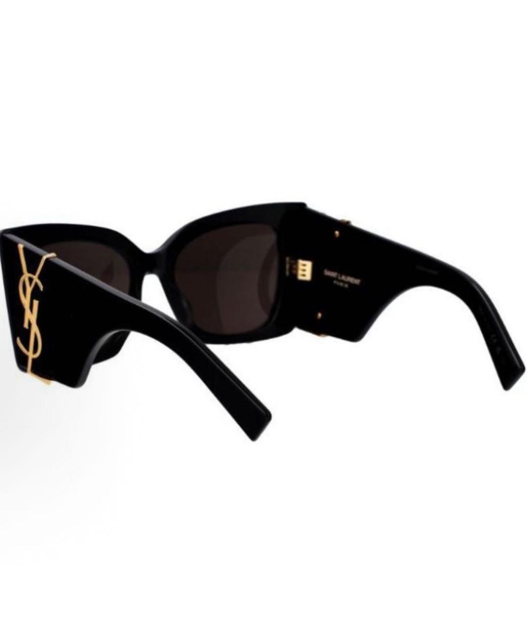 SAINT LAURENT Черные пластиковые солнцезащитные очки, фото 2