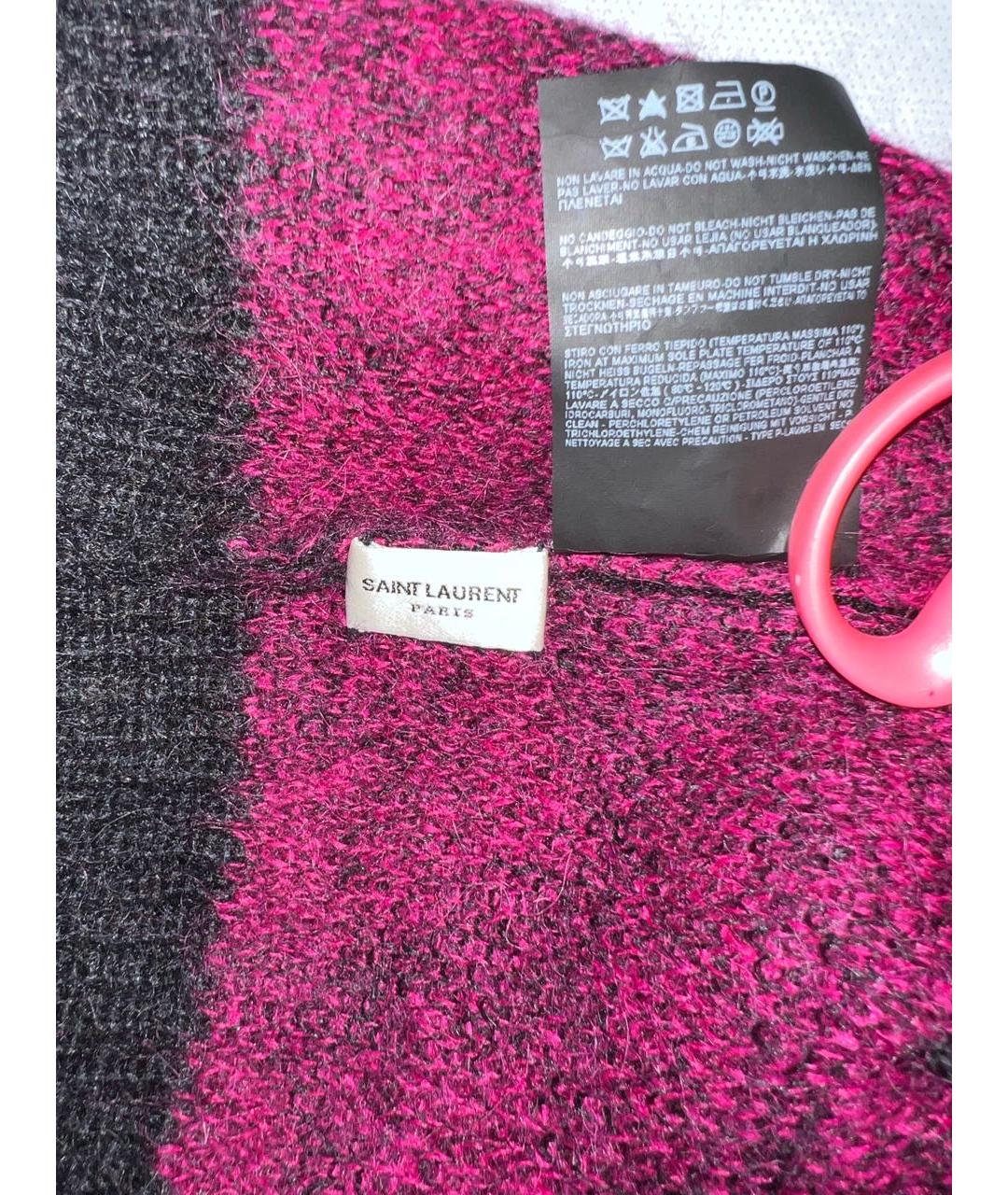 SAINT LAURENT Черная шерстяная шапка, фото 7