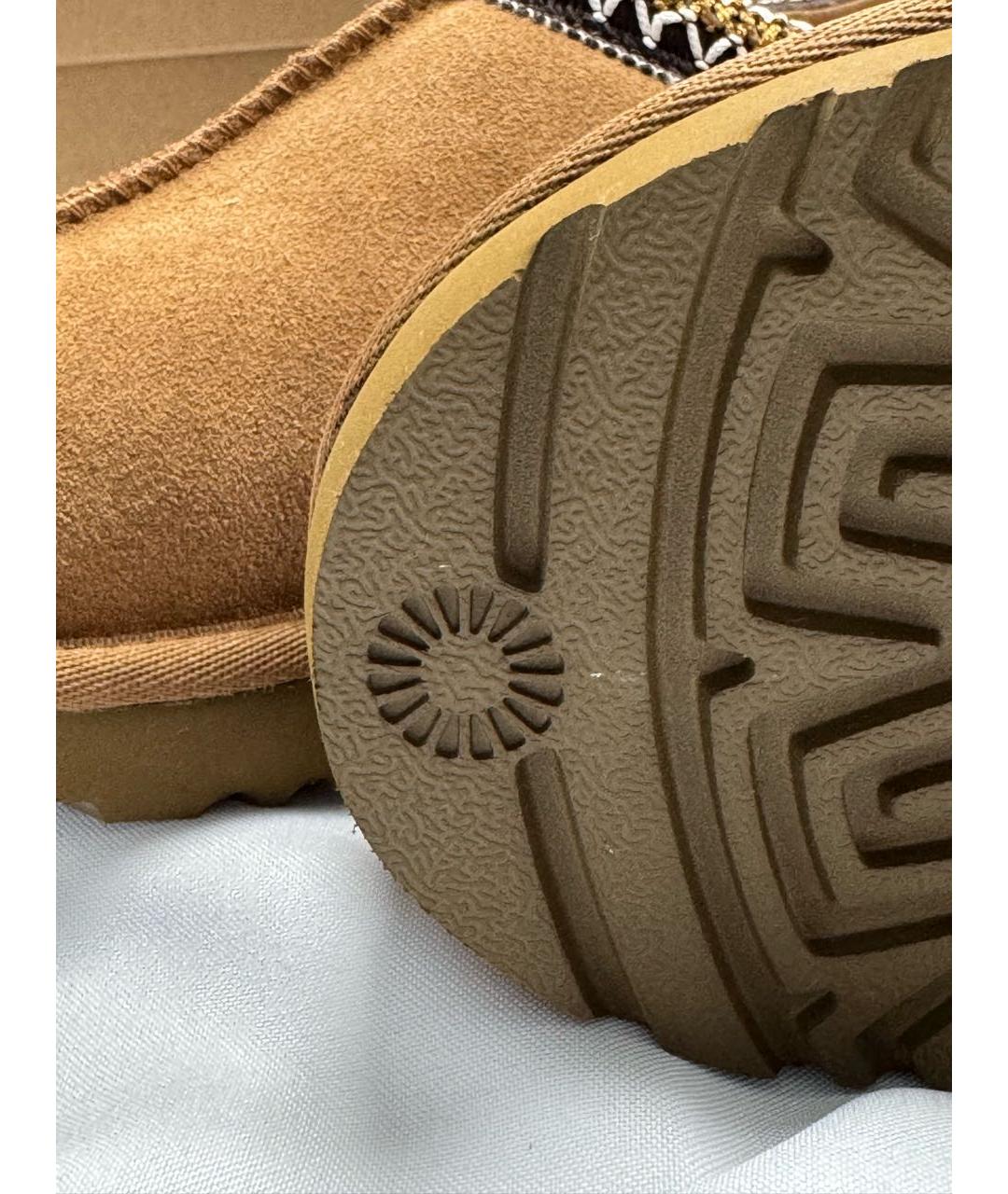 UGG AUSTRALIA Коричневые мюли из искусственной кожи, фото 8
