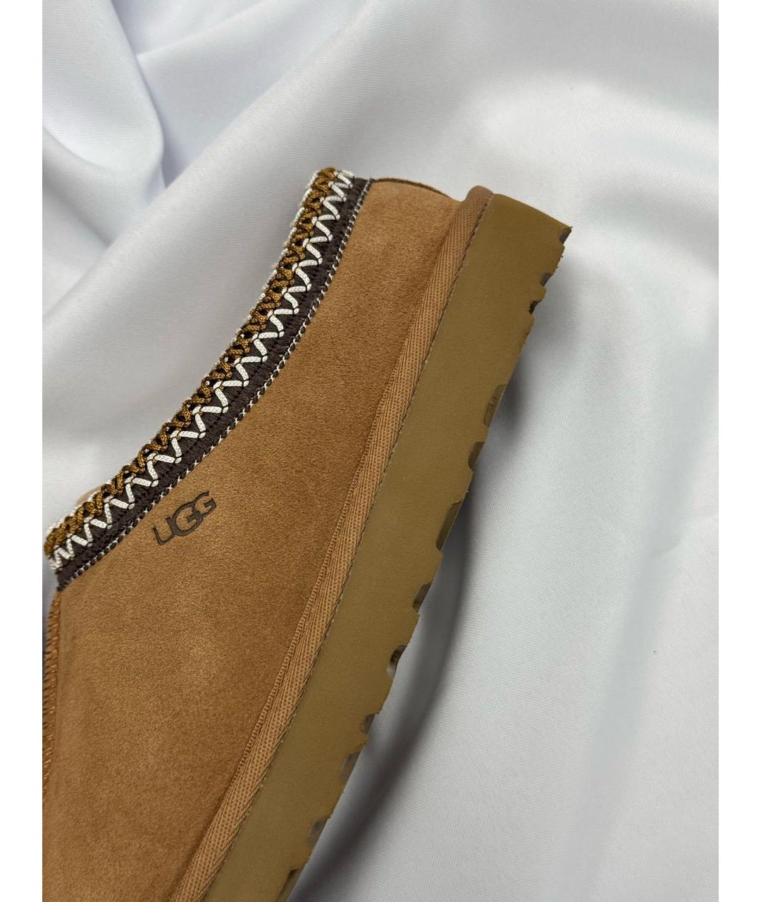 UGG AUSTRALIA Коричневые мюли из искусственной кожи, фото 4