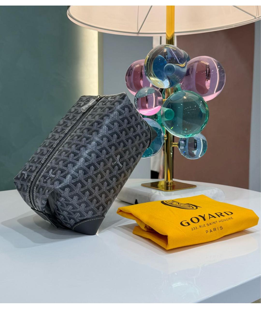 GOYARD Серая косметичка, фото 7