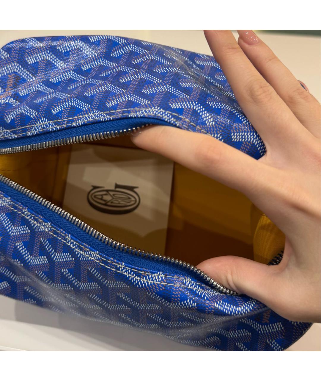 GOYARD Синяя косметичка, фото 4