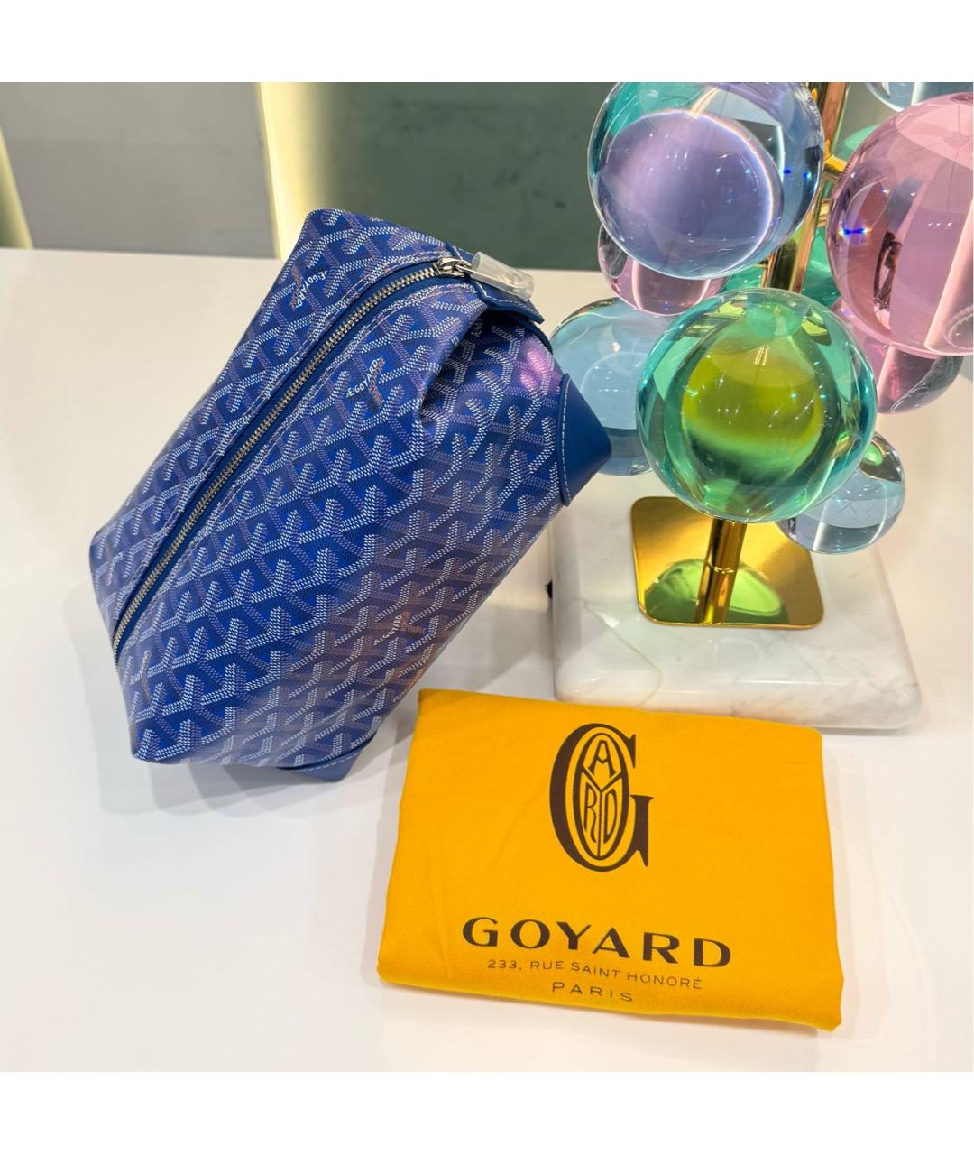 GOYARD Синяя косметичка, фото 5