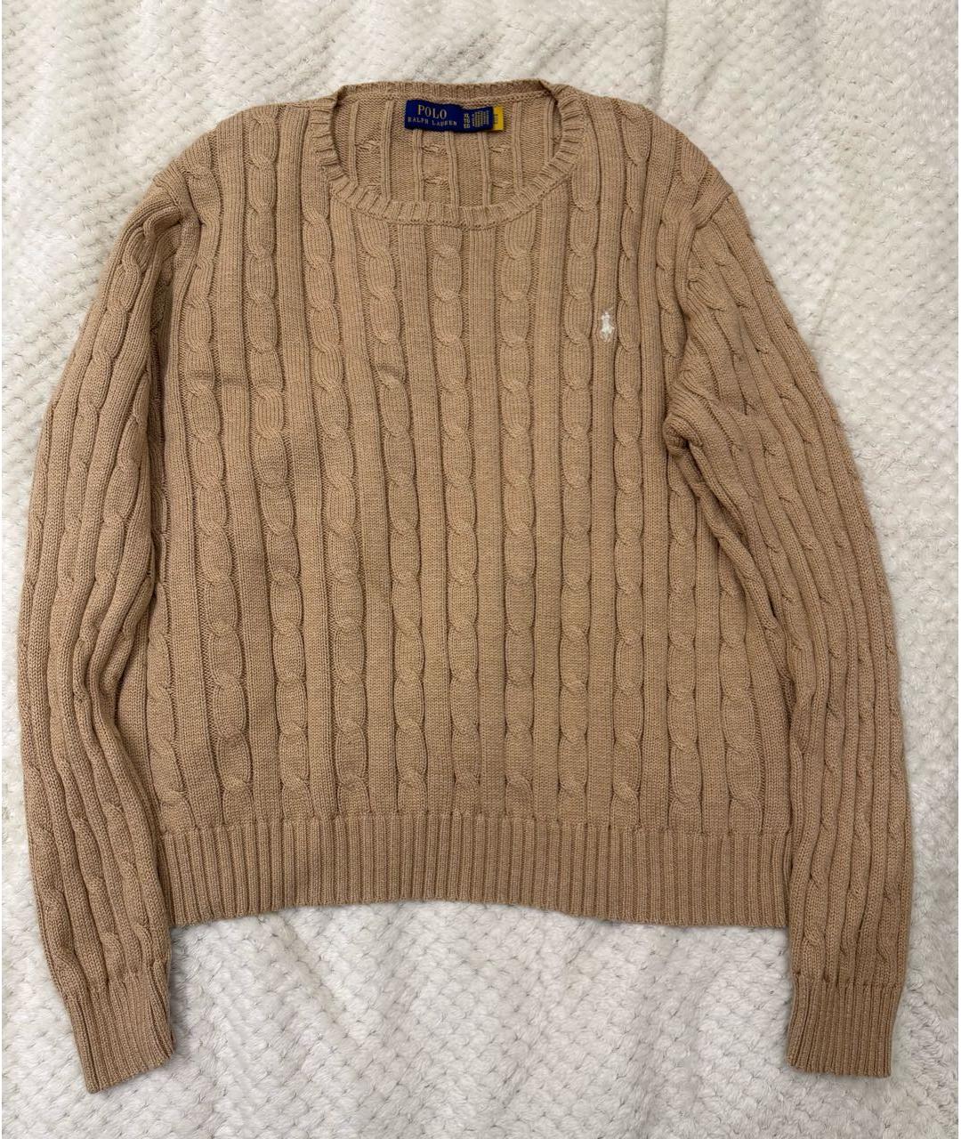 POLO RALPH LAUREN Бежевый хлопковый джемпер / свитер, фото 9