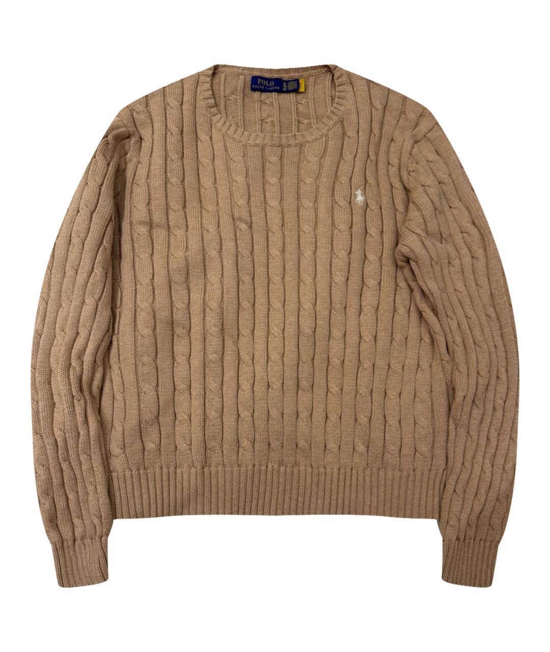 POLO RALPH LAUREN Бежевый хлопковый джемпер / свитер, фото 1