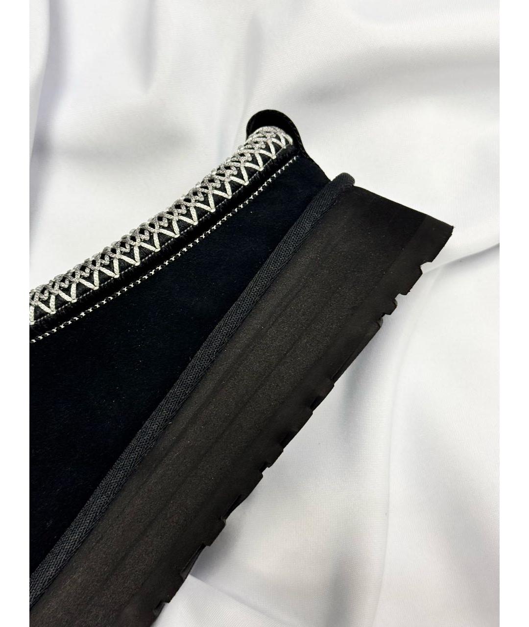 UGG AUSTRALIA Черные мюли из искусственной кожи, фото 4