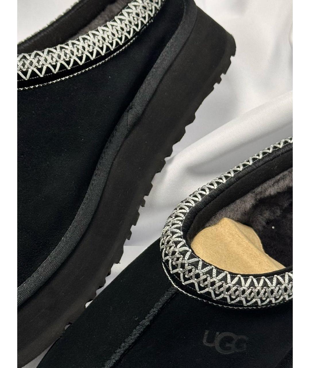 UGG AUSTRALIA Черные мюли из искусственной кожи, фото 5