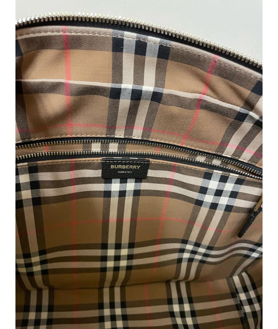 BURBERRY Черная кожаная сумка на плечо, фото 4