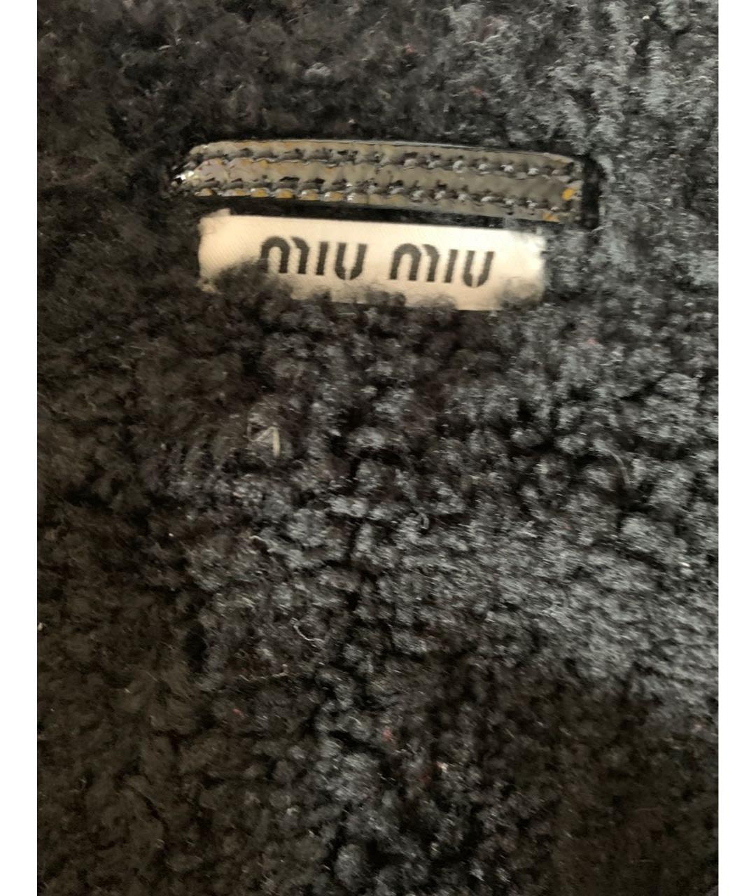 MIU MIU Черная меховая дубленка, фото 5