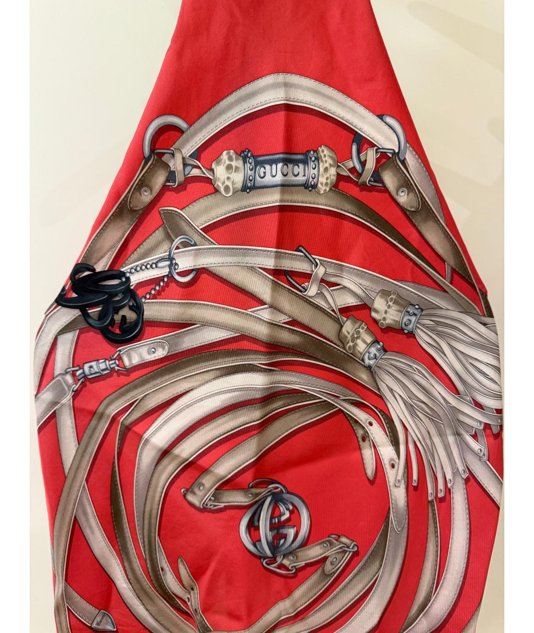 GUCCI Розовая шелковая майка, фото 2
