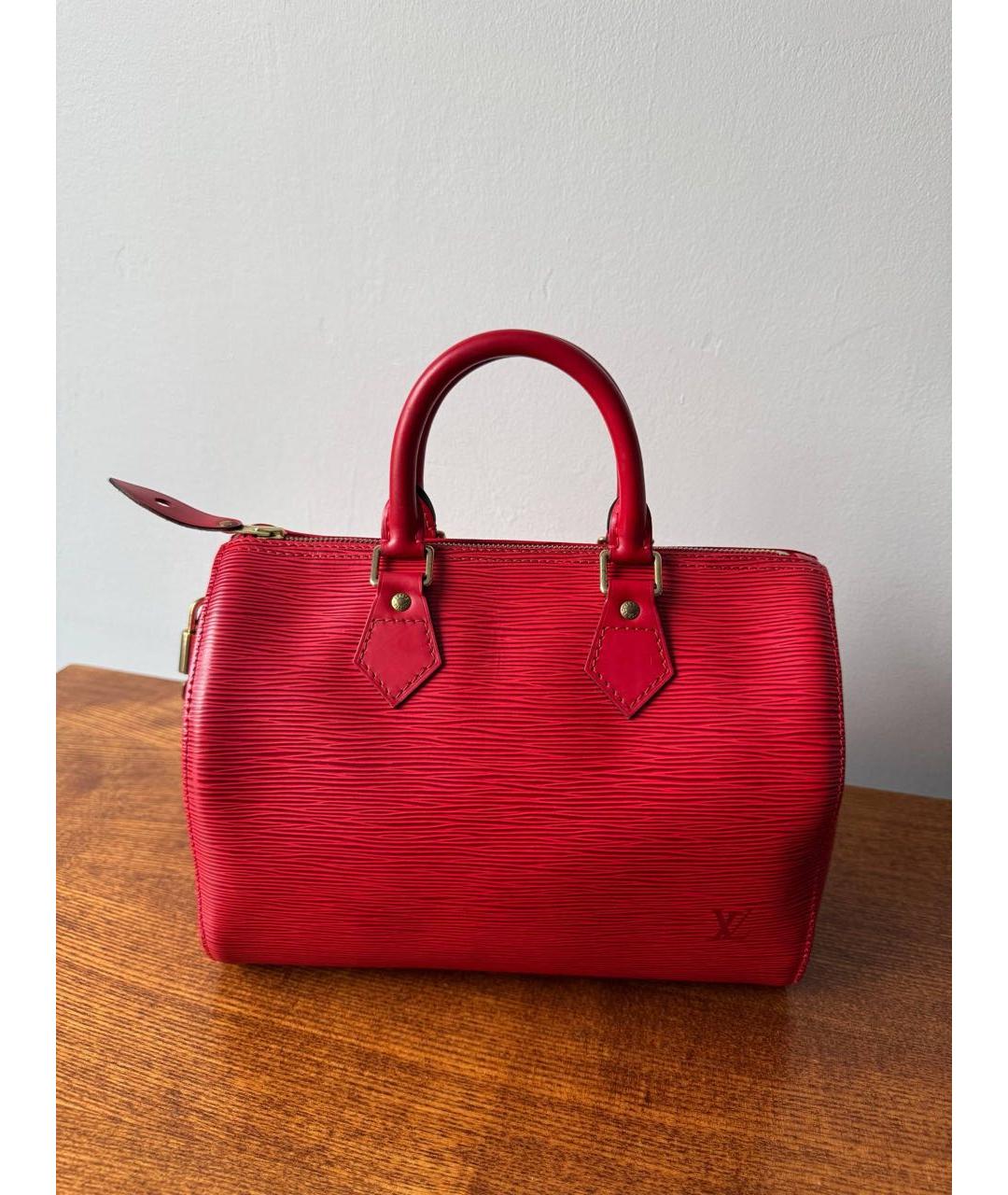 LOUIS VUITTON Красная сумка с короткими ручками, фото 3