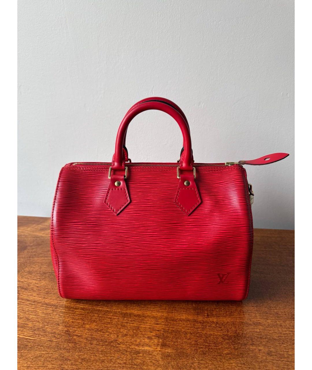 LOUIS VUITTON Красная сумка с короткими ручками, фото 4