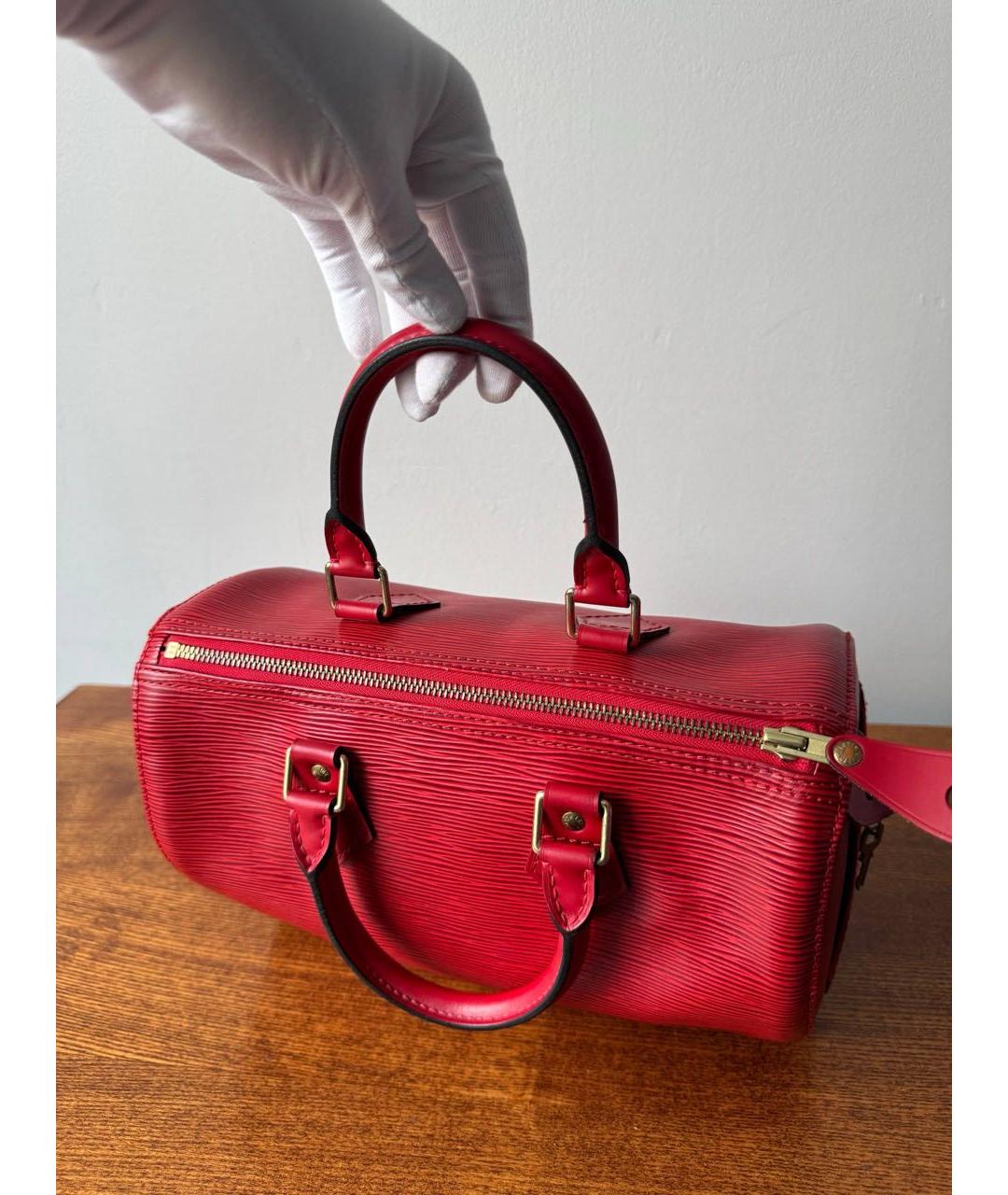 LOUIS VUITTON Красная сумка с короткими ручками, фото 5