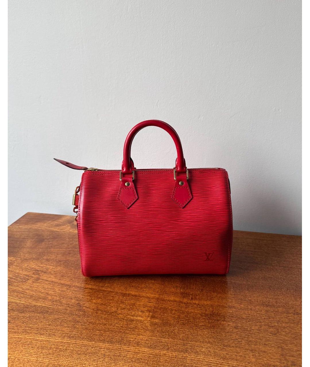 LOUIS VUITTON Красная сумка с короткими ручками, фото 9