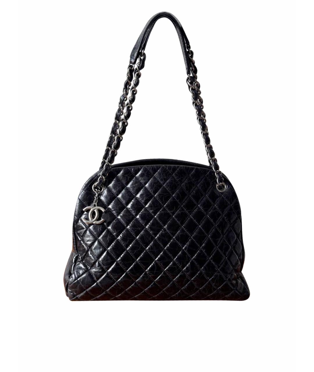 CHANEL Темно-синяя кожаная сумка через плечо, фото 1