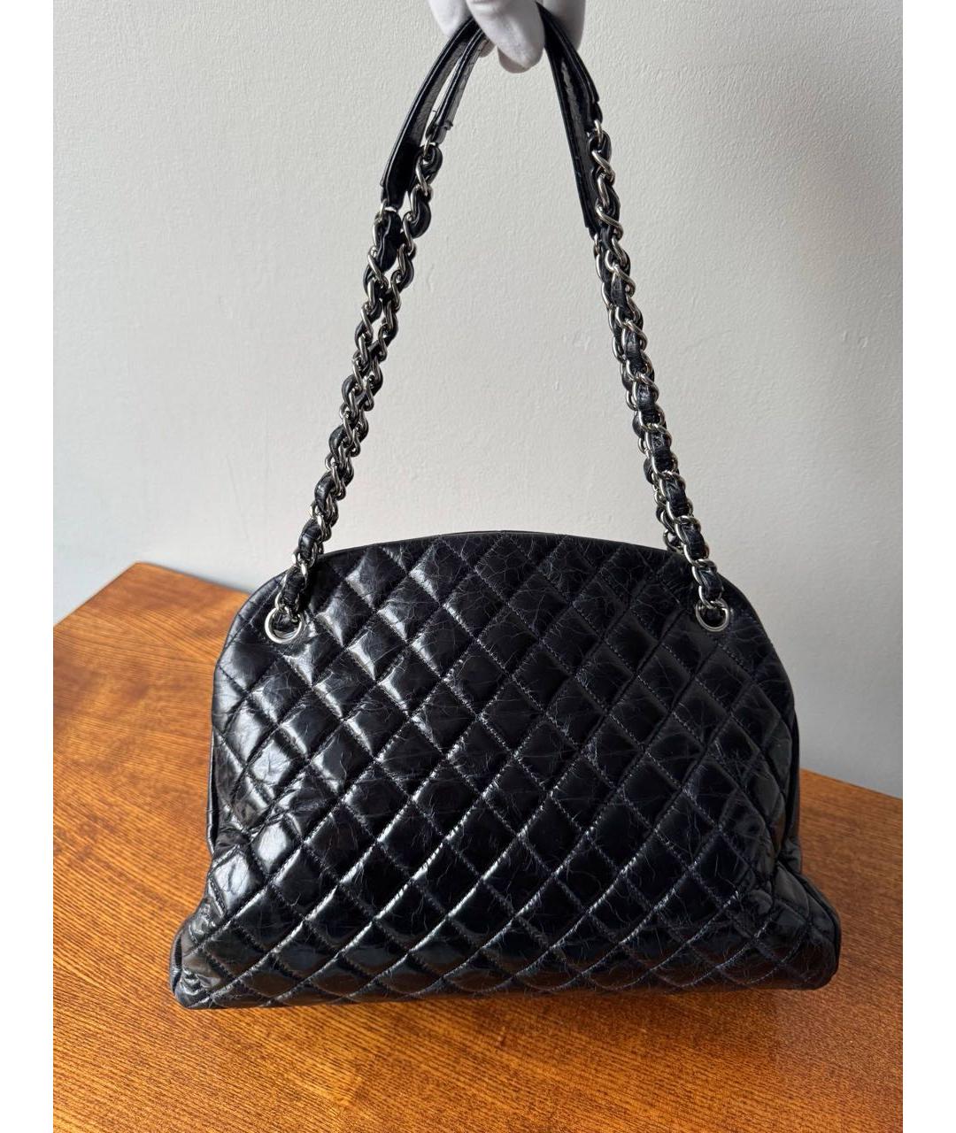 CHANEL Темно-синяя кожаная сумка через плечо, фото 4