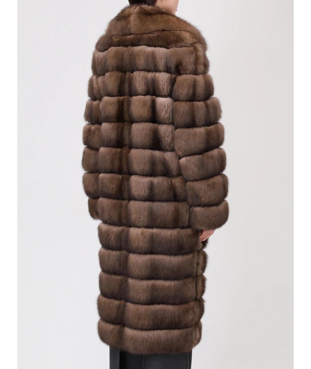 RINDI Коричневая меховая шуба, фото 3