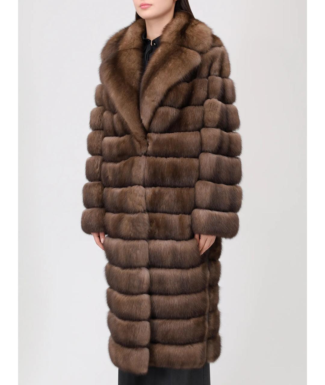 RINDI Коричневая меховая шуба, фото 4