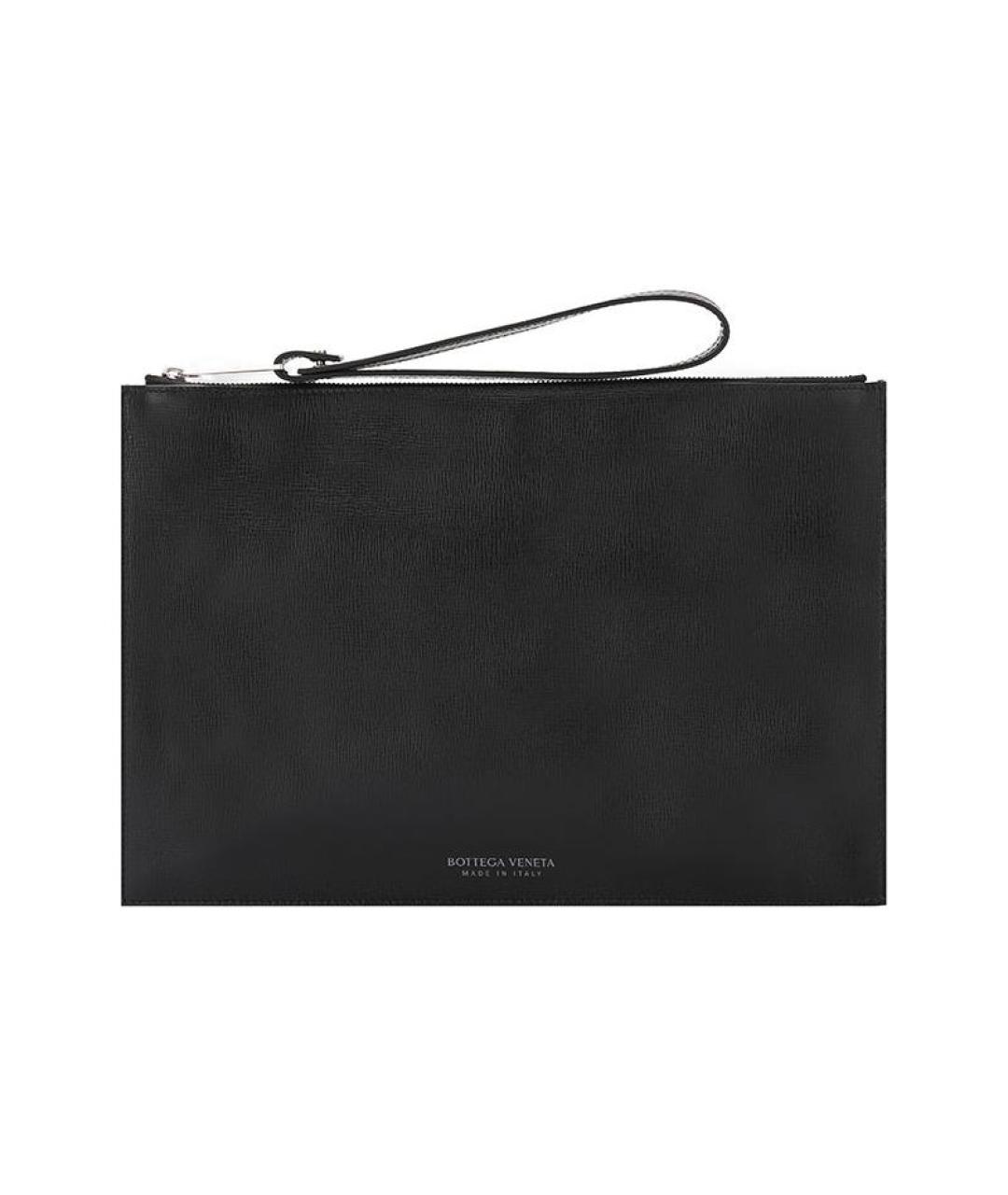 BOTTEGA VENETA Черная кожаная папка для документов, фото 1