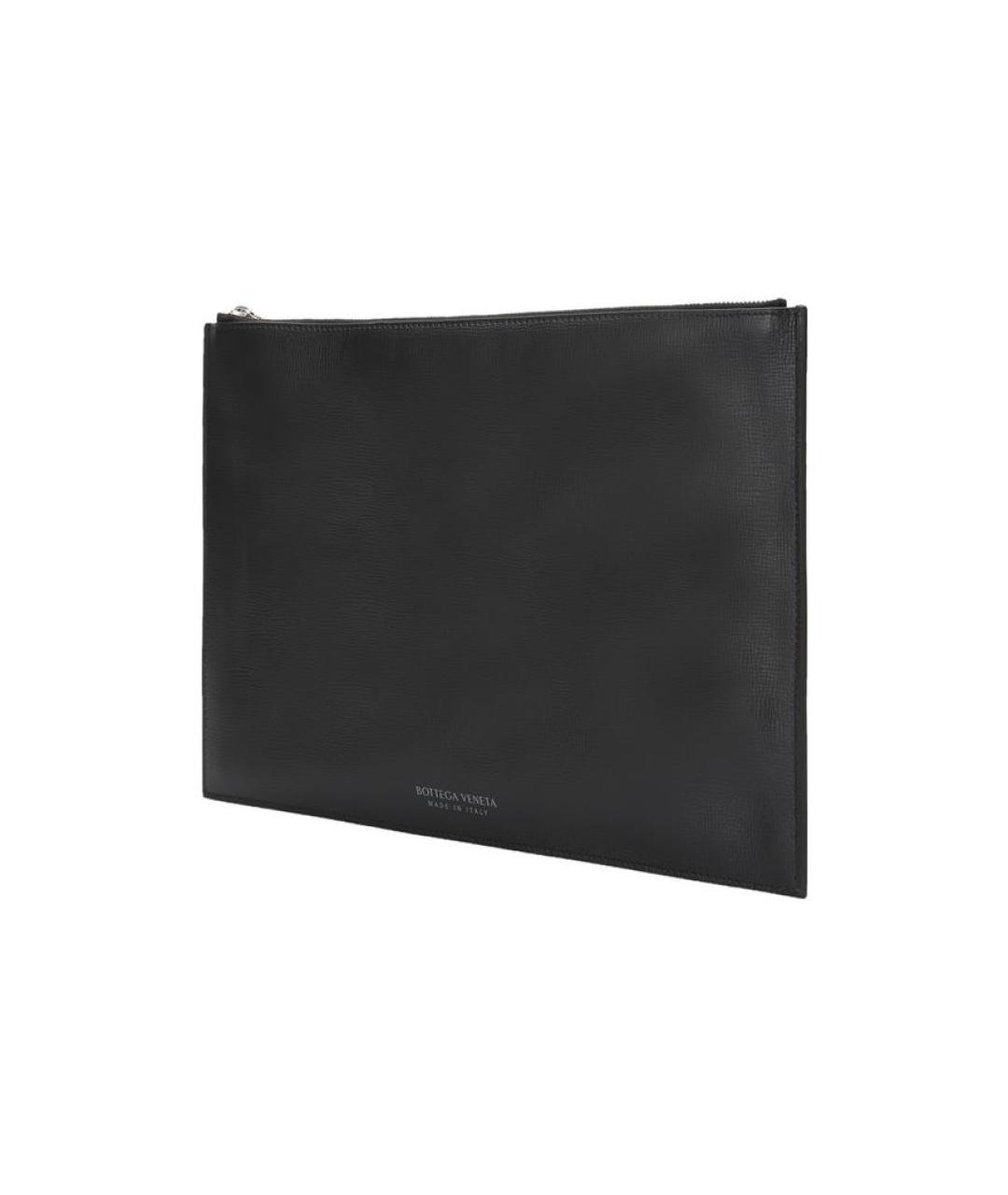 BOTTEGA VENETA Черная кожаная папка для документов, фото 2