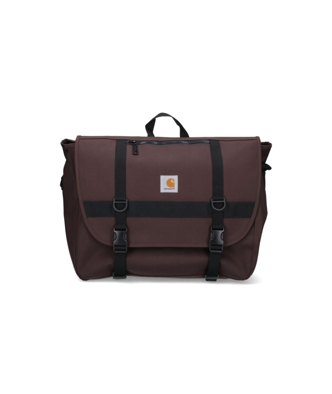 CARHARTT WIP Коричневая синтетическая сумка тоут, фото 1