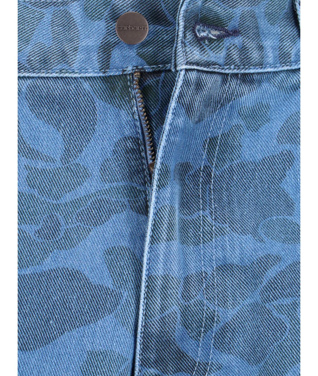 CARHARTT WIP Синие хлопковые прямые джинсы, фото 5