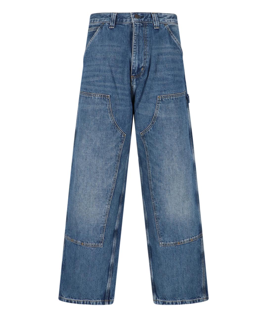 CARHARTT WIP Синие хлопковые прямые джинсы, фото 1