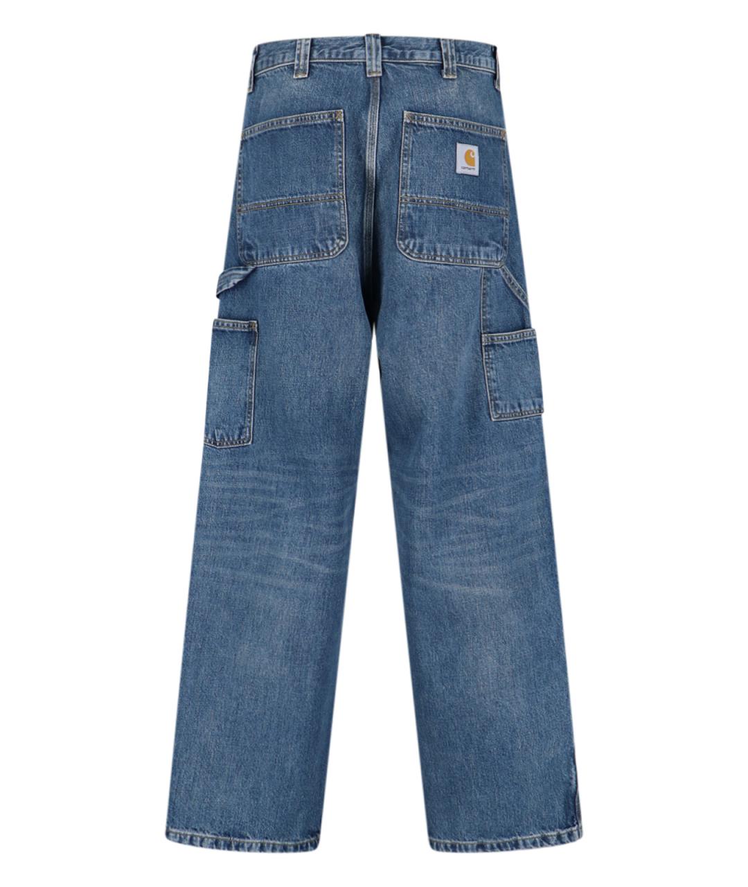 CARHARTT WIP Синие хлопковые прямые джинсы, фото 2