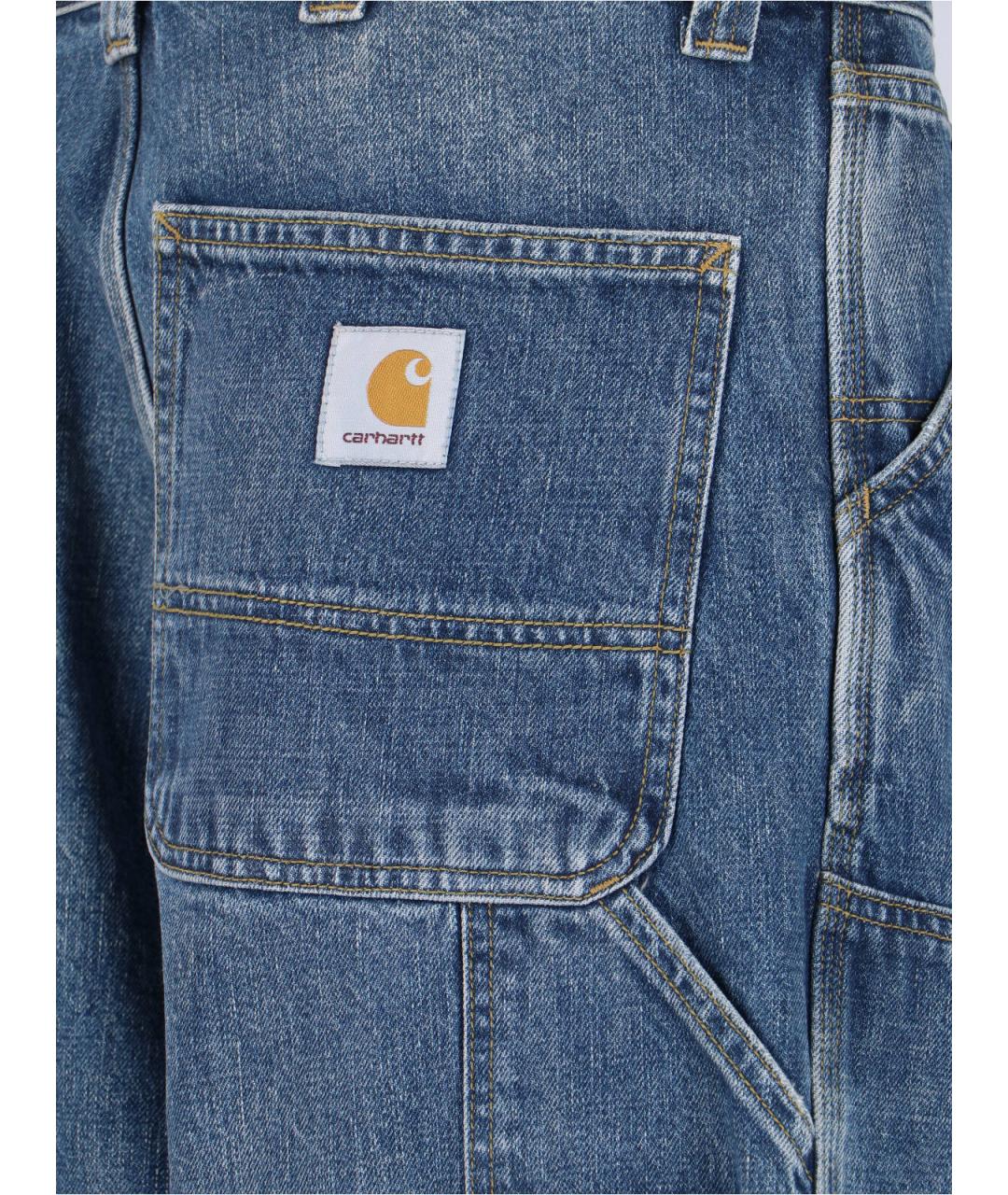 CARHARTT WIP Синие хлопковые прямые джинсы, фото 4