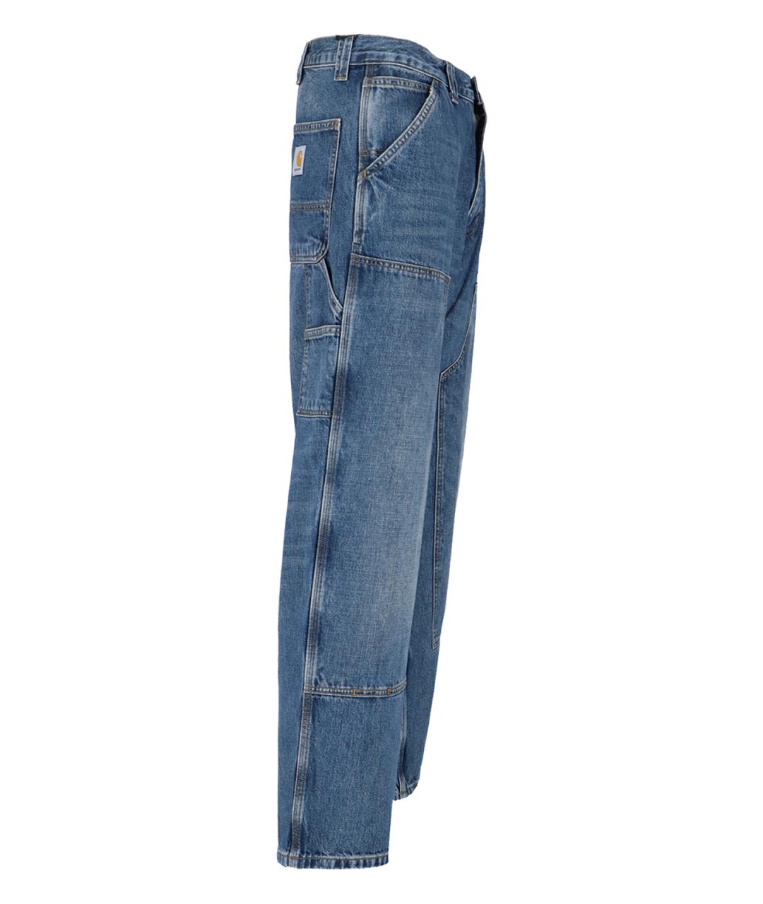 CARHARTT WIP Синие хлопковые прямые джинсы, фото 3