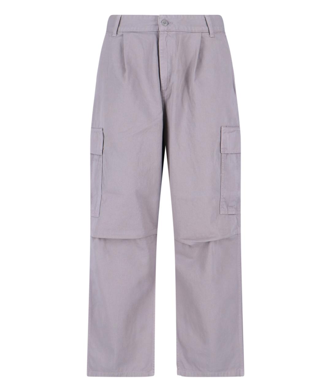 CARHARTT WIP Серые хлопковые повседневные брюки, фото 1