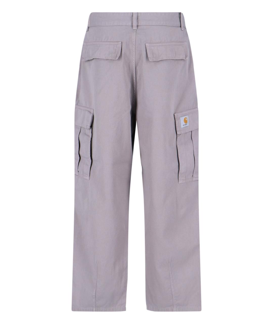 CARHARTT WIP Серые хлопковые повседневные брюки, фото 2