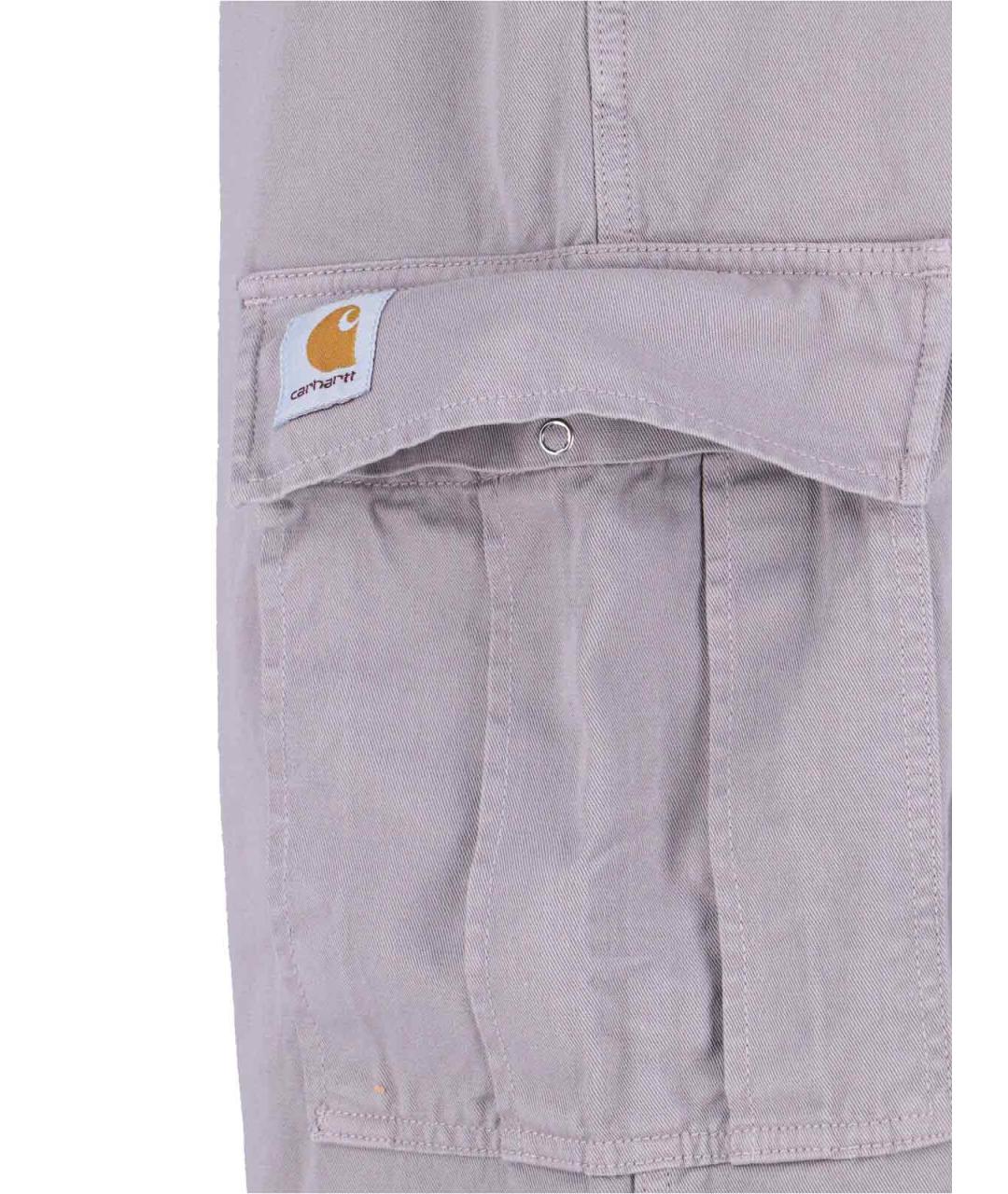 CARHARTT WIP Серые хлопковые повседневные брюки, фото 4