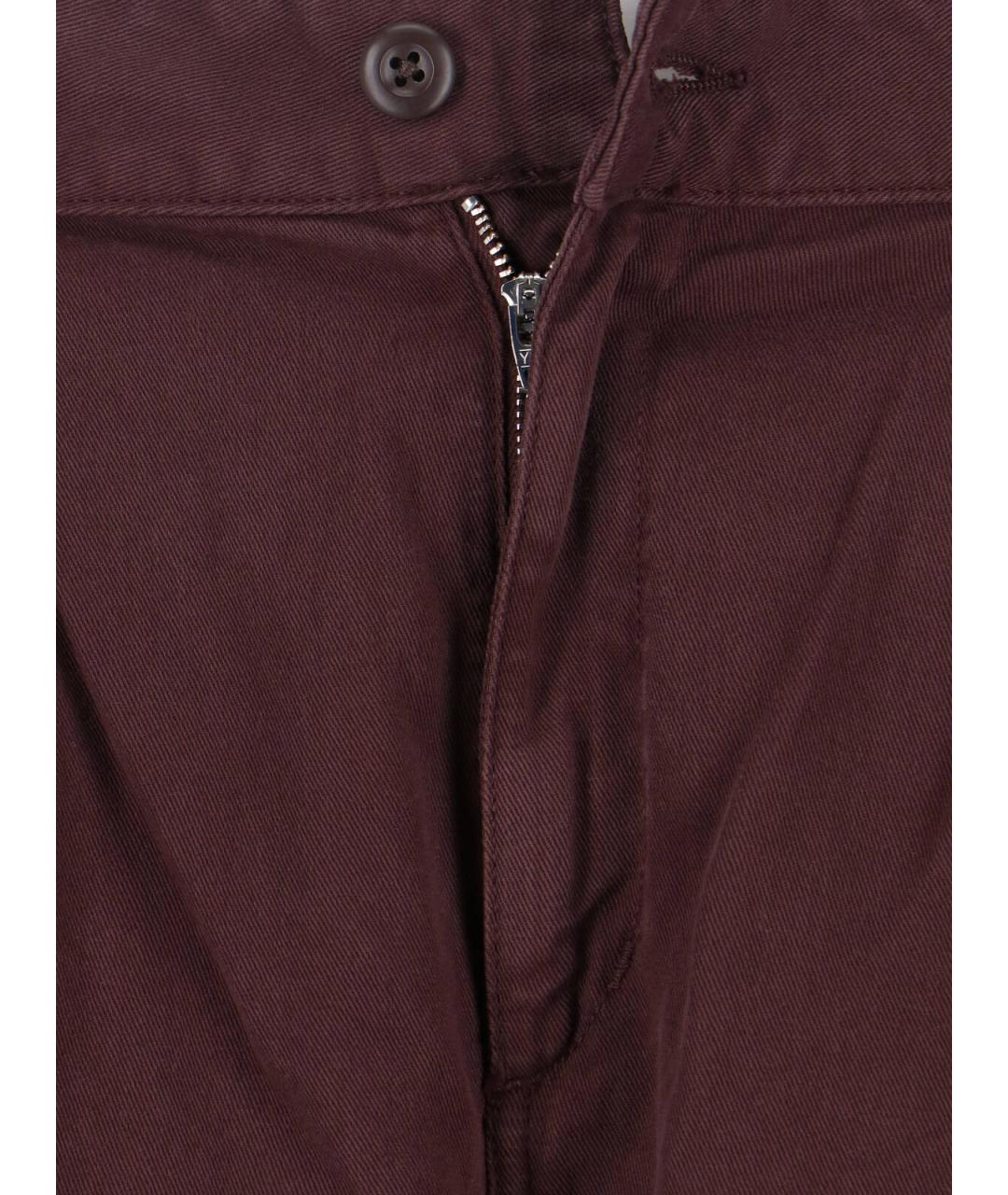 CARHARTT WIP Бордовые хлопковые повседневные брюки, фото 5