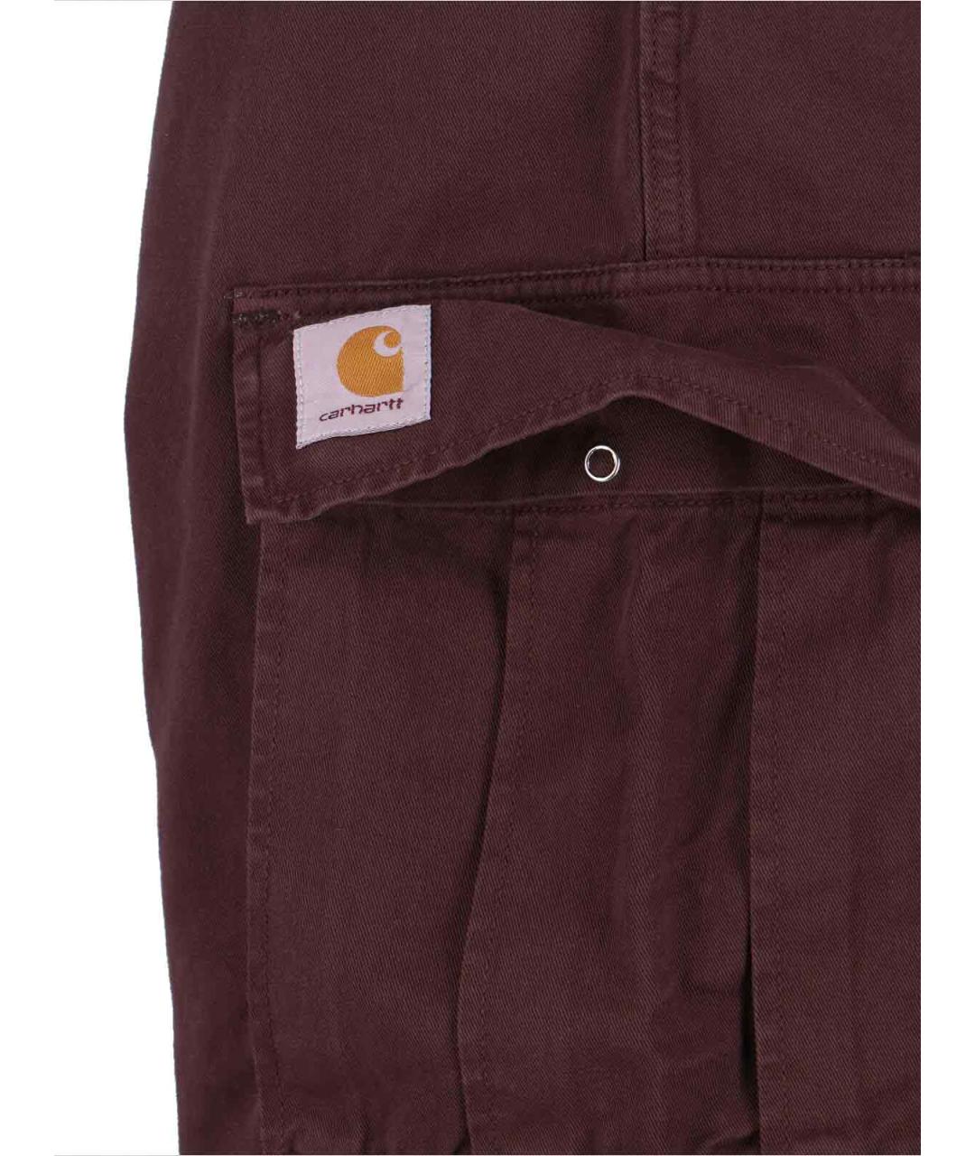 CARHARTT WIP Бордовые хлопковые повседневные брюки, фото 4
