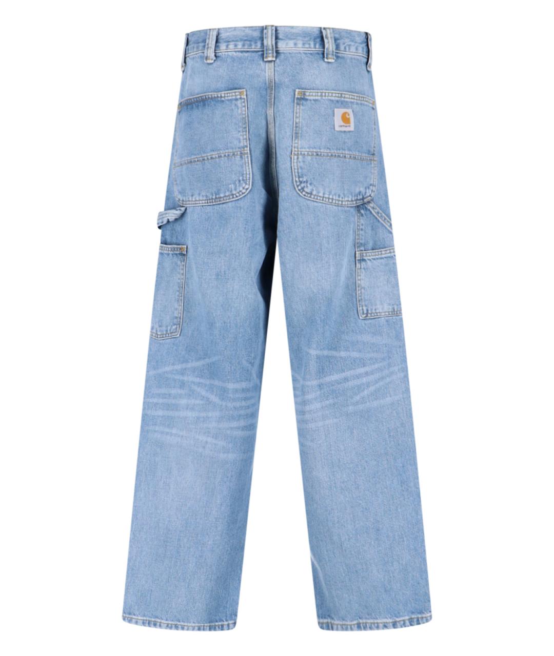 CARHARTT WIP Синие хлопковые прямые джинсы, фото 2