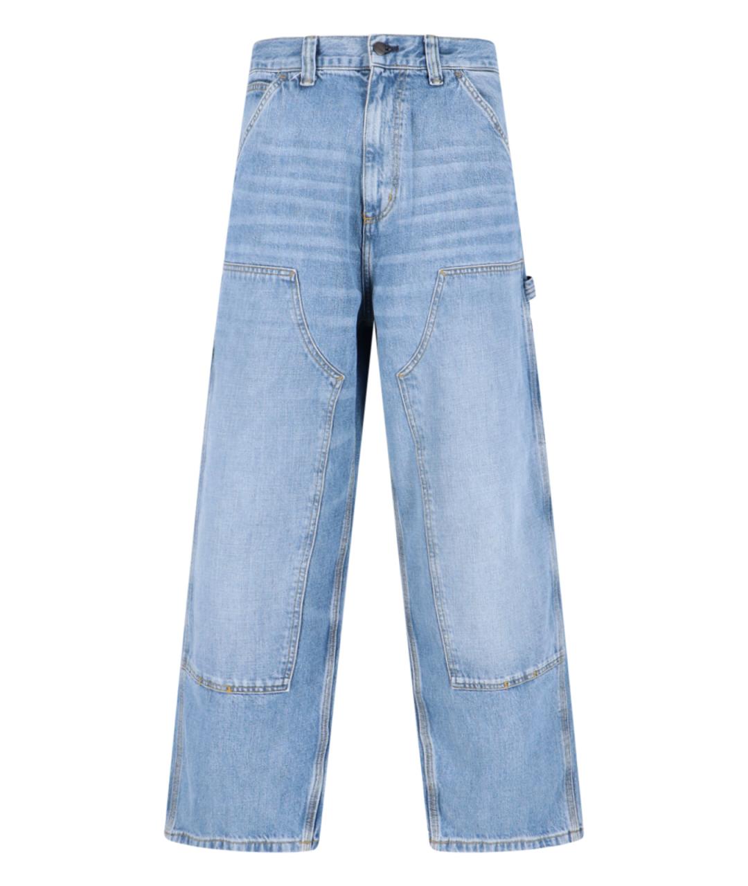 CARHARTT WIP Синие хлопковые прямые джинсы, фото 1