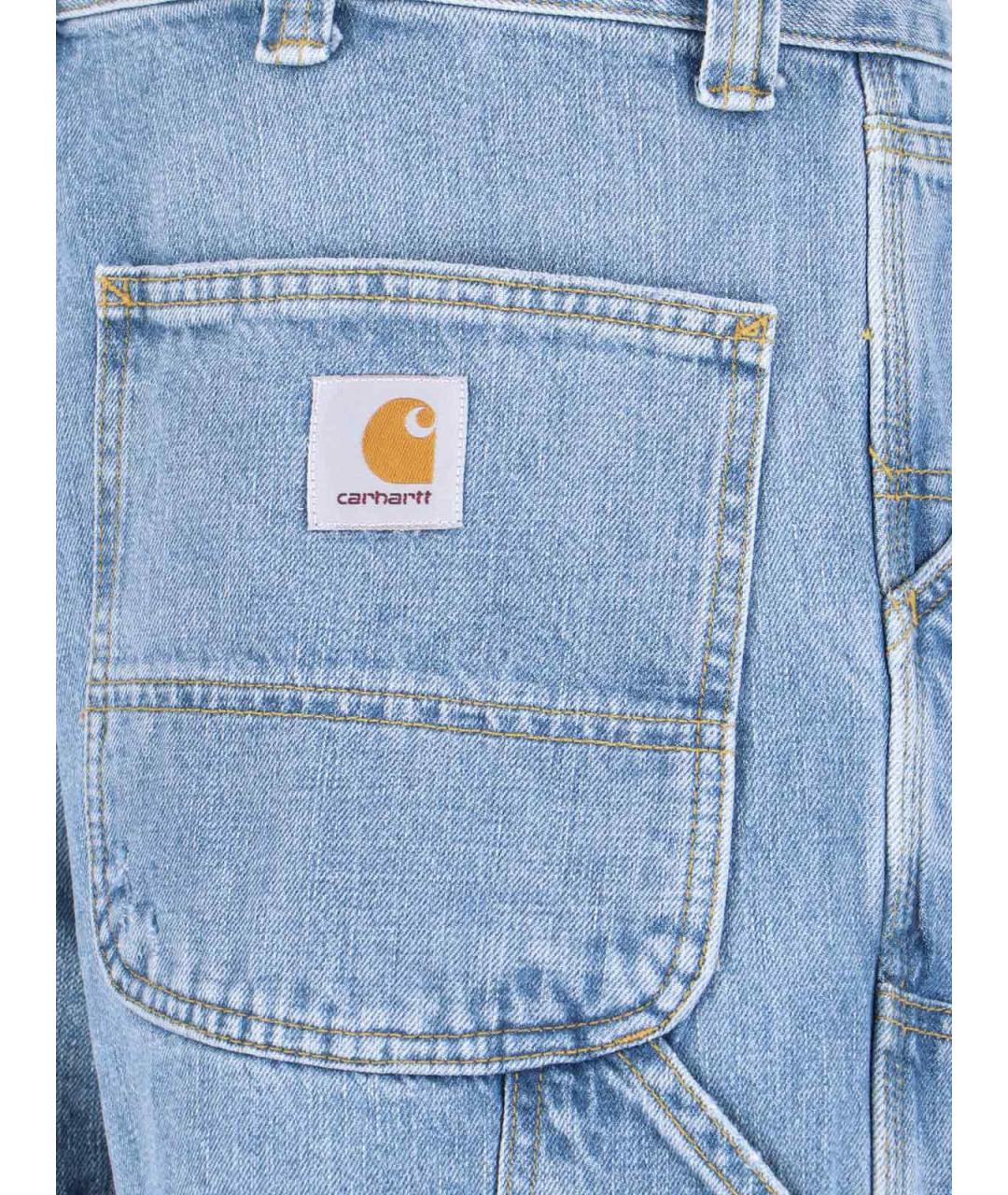 CARHARTT WIP Синие хлопковые прямые джинсы, фото 4