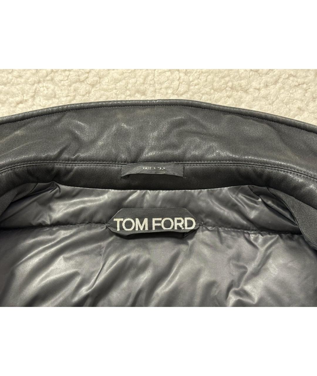 TOM FORD Черный синтетический пуховик, фото 6