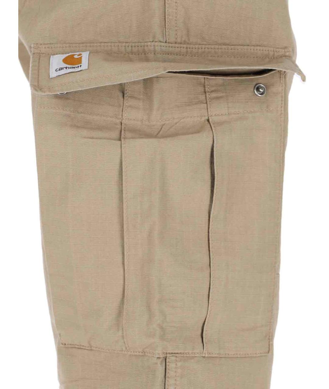 CARHARTT WIP Бежевые хлопковые повседневные брюки, фото 4