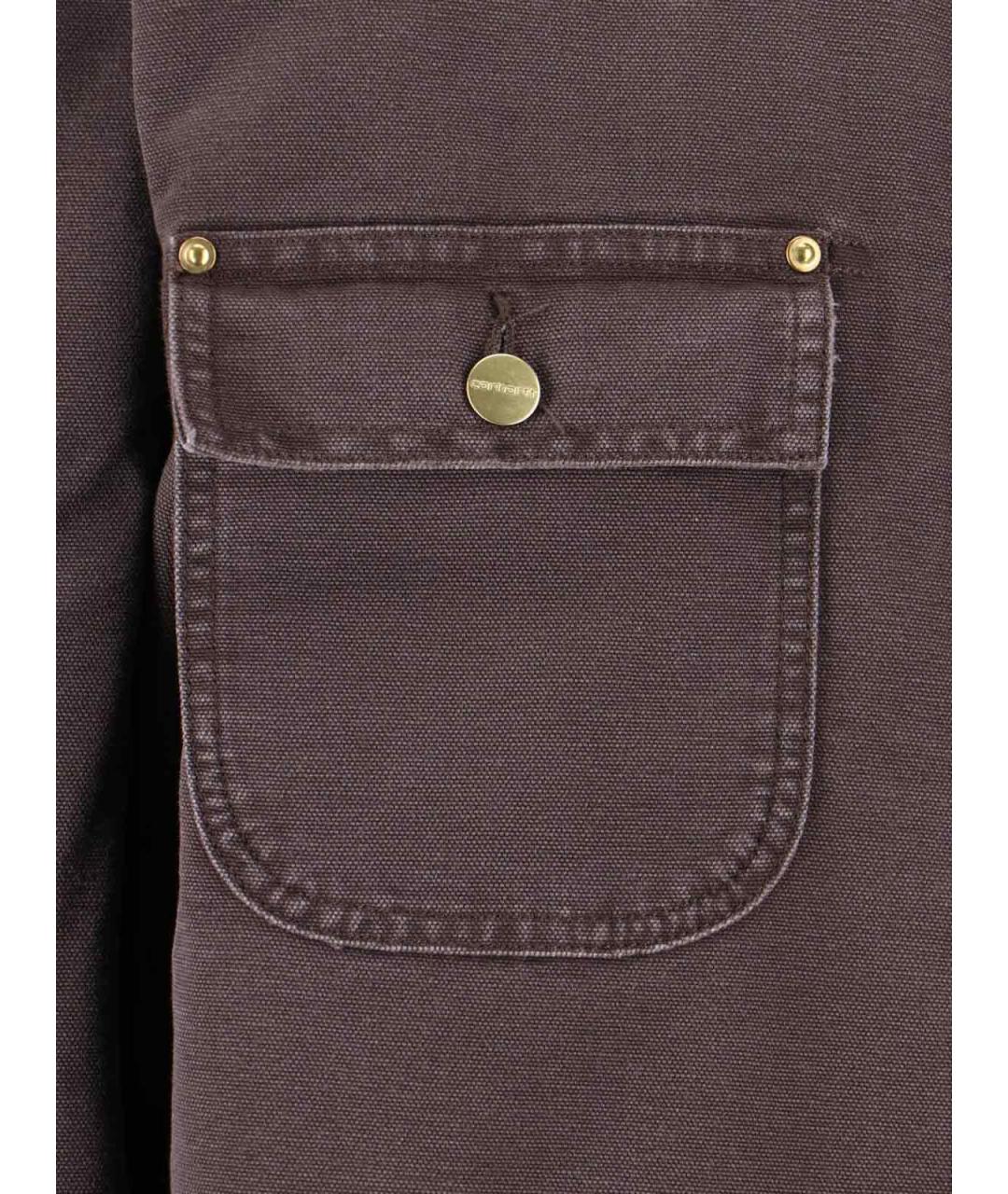 CARHARTT WIP Коричневая хлопковая куртка, фото 4