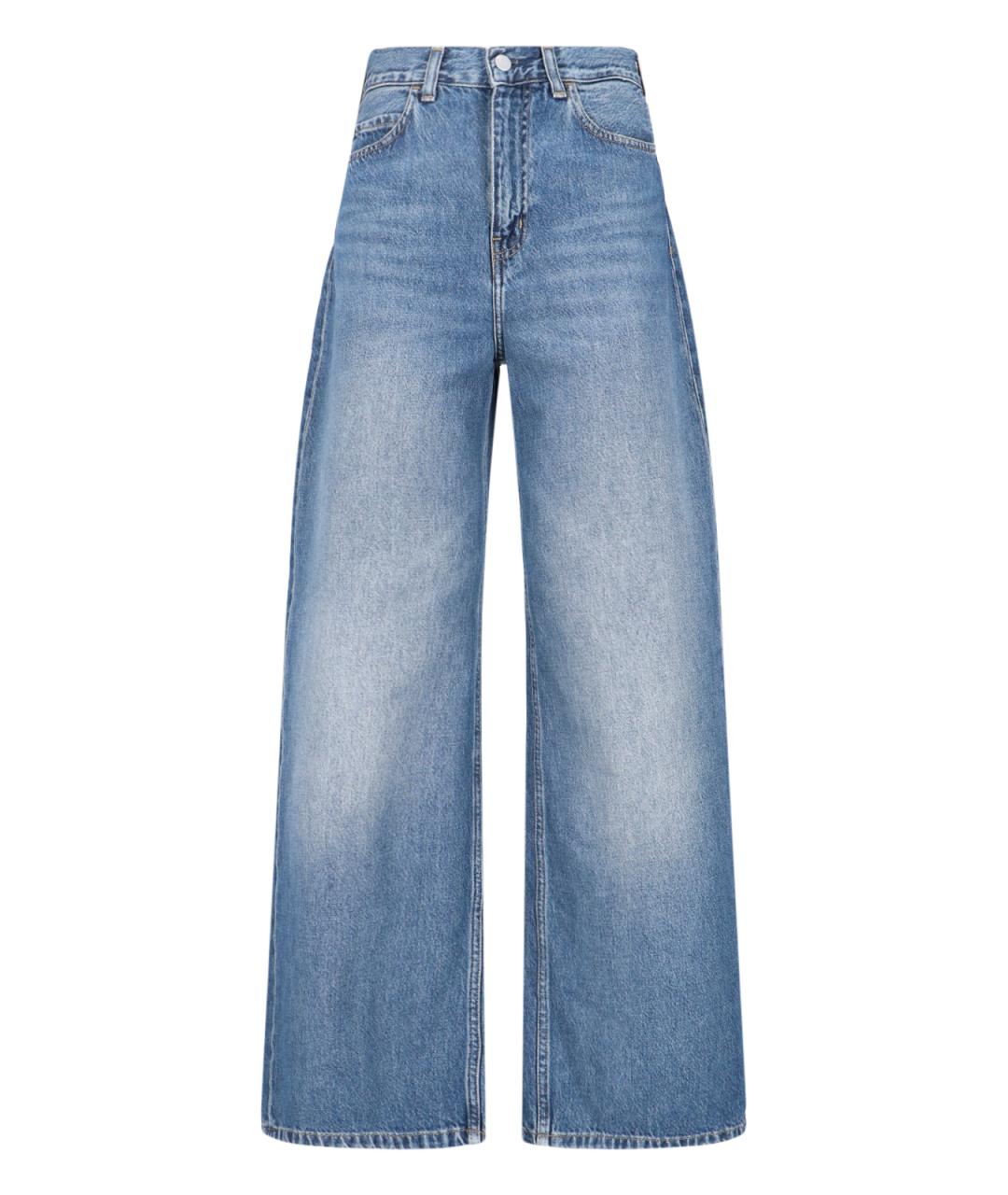 CARHARTT WIP Голубые хлопковые прямые джинсы, фото 1