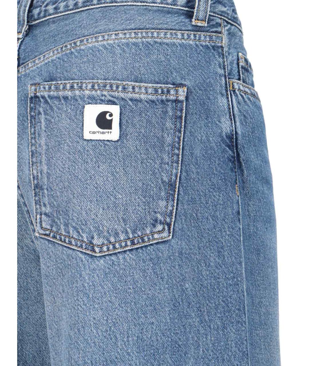 CARHARTT WIP Голубые хлопковые прямые джинсы, фото 4