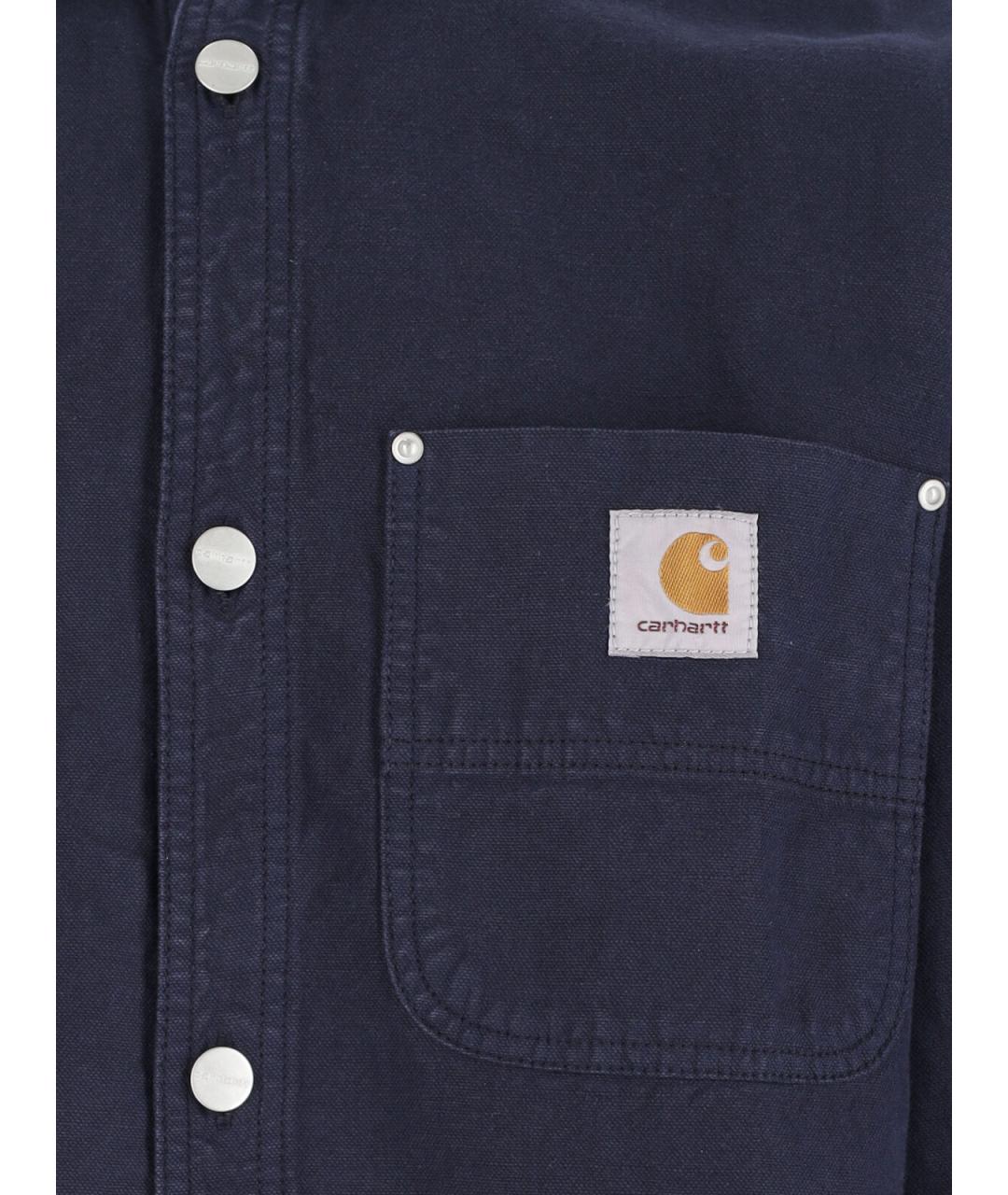 CARHARTT WIP Синяя хлопковая кэжуал рубашка, фото 3