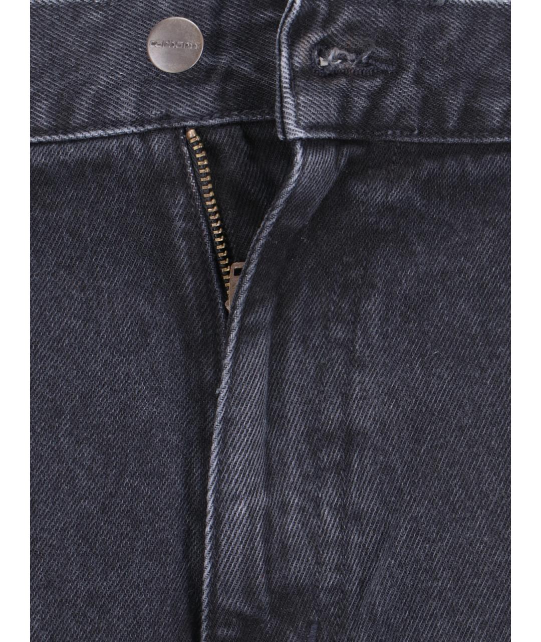 CARHARTT WIP Черные хлопковые прямые джинсы, фото 5