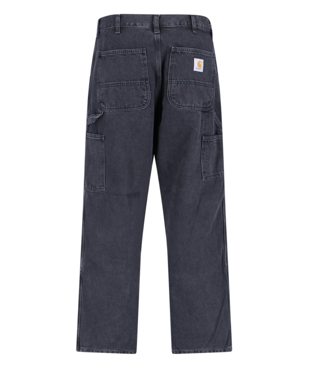 CARHARTT WIP Черные хлопковые прямые джинсы, фото 2